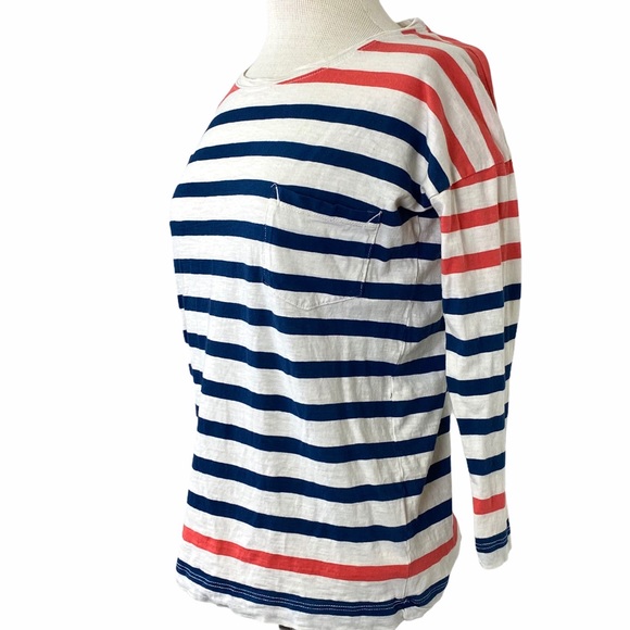 MADEWELL Navy & Orange Striped Tee - Picture 3 of 8